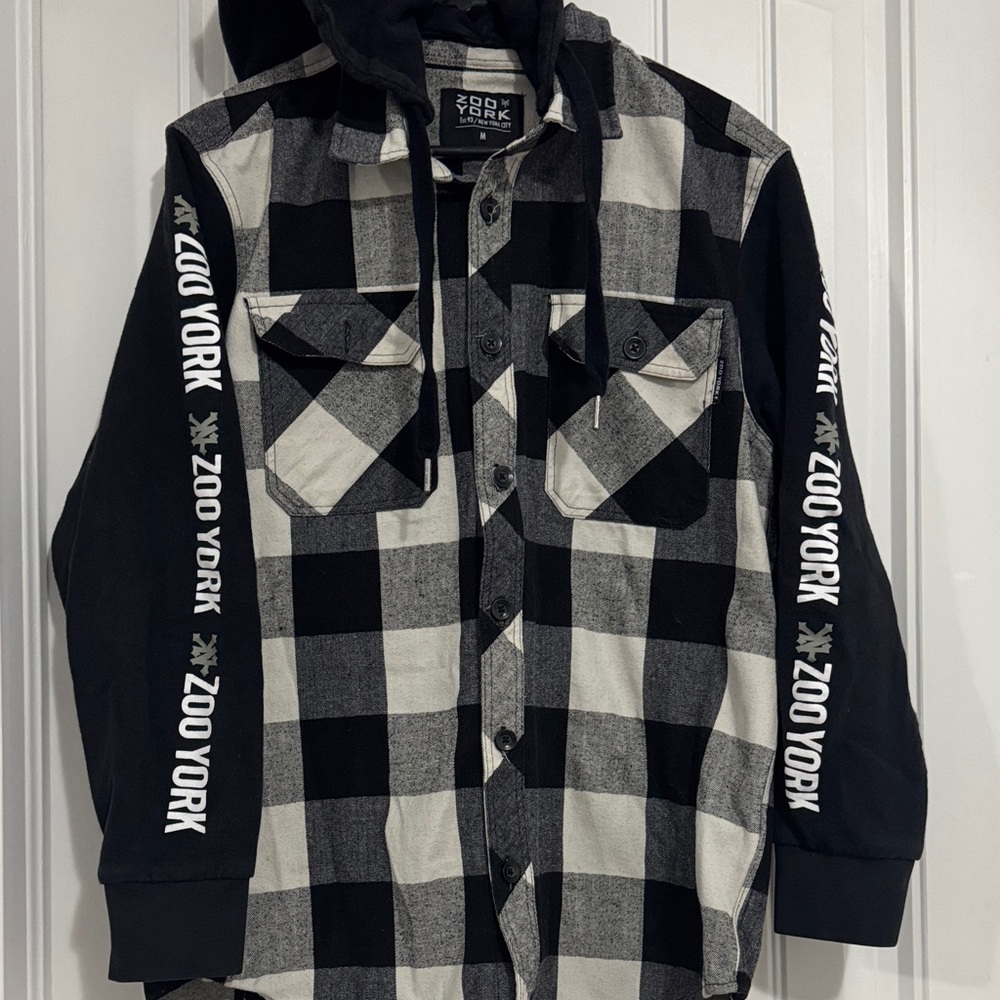 Zoo York Black and White Checkered Hoodie